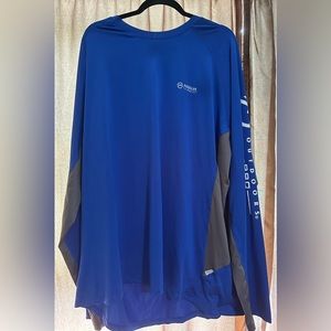 Dark blue men’s long sleeve Magellan outdoor shirt